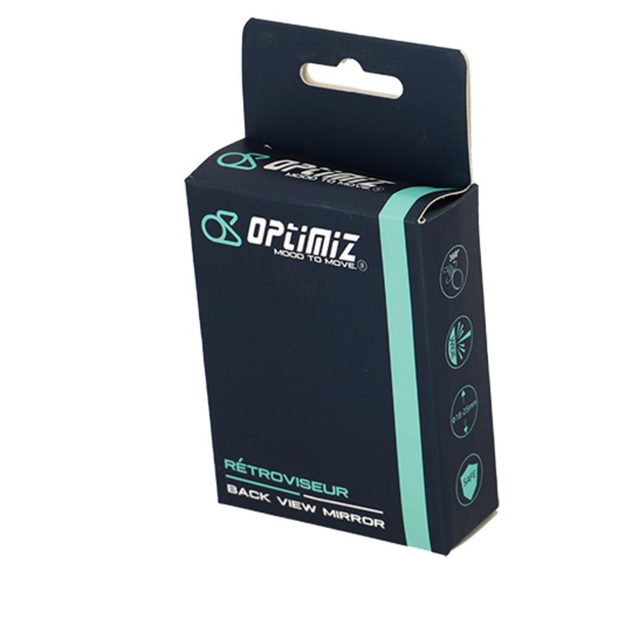 OPTIMIZ RETROVISEUR EMBOUT DE GUIDON GAUCHE / DROITE REGLABLE 360°