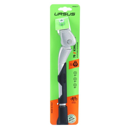BEQUILLE VELO LATERALE URSUS KING EVO ARGENT 24-28" RENFORCE REGLABLE - SUPPORT 35Kgs