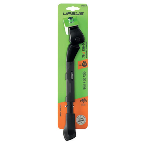 BEQUILLE VELO LATERALE URSUS KING EVO NOIR 24-28" RENFORCE REGLABLE - SUPPORT 35Kgs