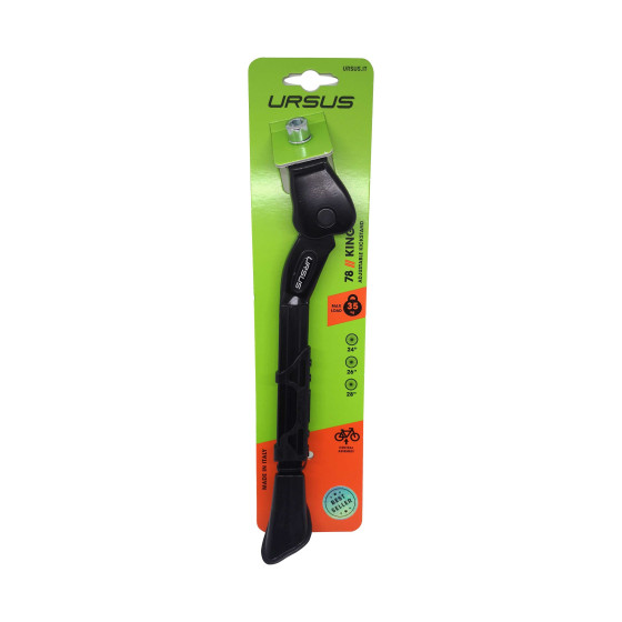 BEQUILLE VELO LATERALE URSUS KING 78 NOIR 24-28" RENFORCE REGLABLE - SUPPORT 35Kgs