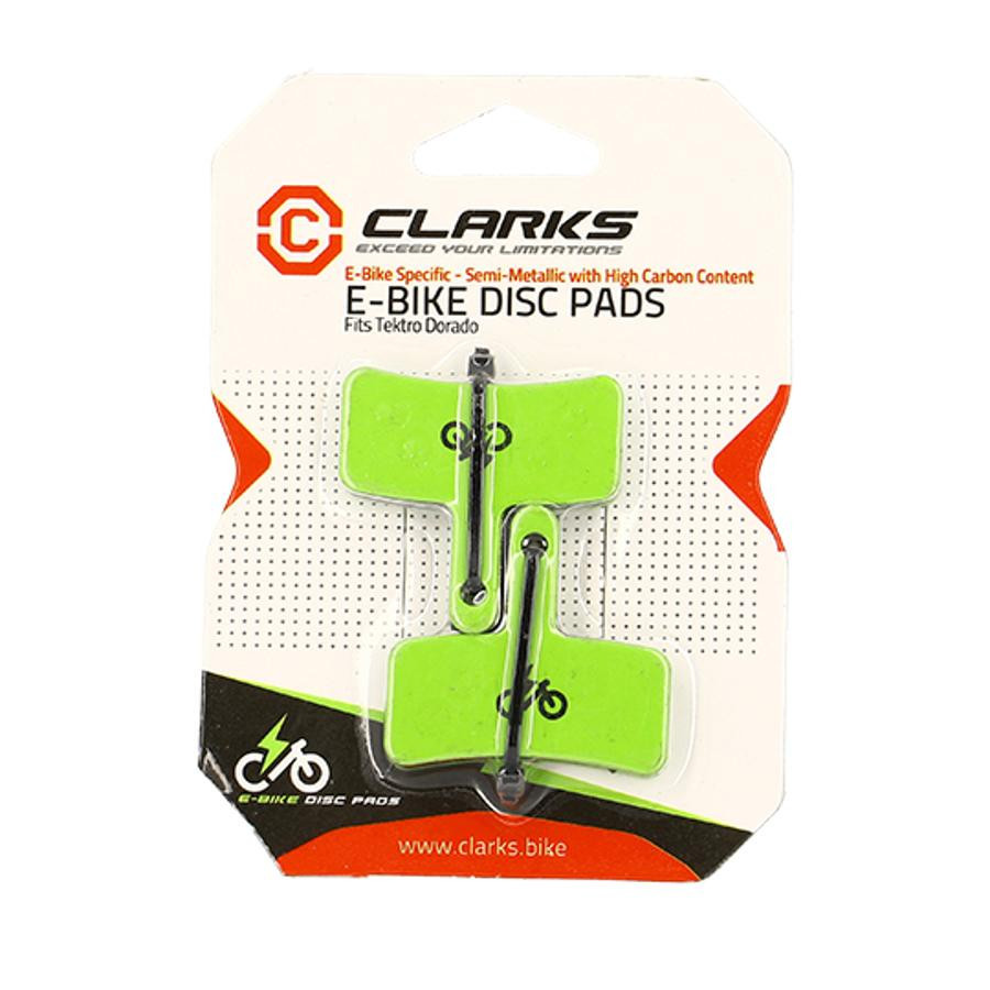PLAQUETTES FREIN CLARKS E BIKE / VAE SEMI-METALIQUE ADAPT. TEKTRO DORADO (X4)