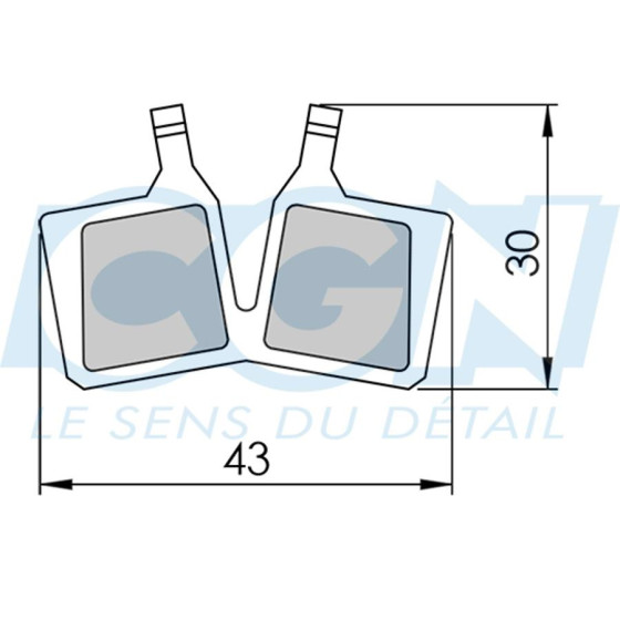 PLAQUETTE SWISSSTOP ISC 33E ORGANIQUE ADAPT.MAGURA MT7 / MT5
