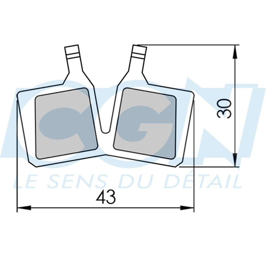 PLAQUETTE SWISSSTOP ISC 33E ORGANIQUE ADAPT.MAGURA MT7 / MT5