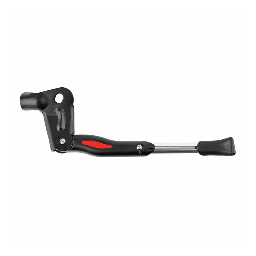 BEQUILLE VELO LATERALE REGLABLE 24 / 28'' FIXATION MOYEU ALU NOIR