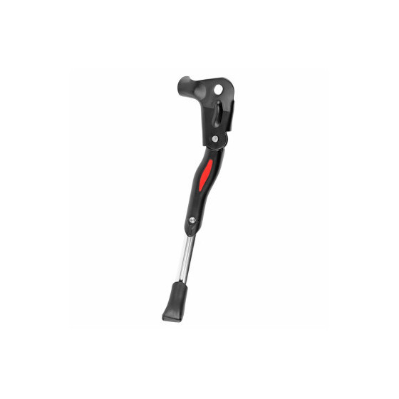 BEQUILLE VELO LATERALE REGLABLE 24 / 28'' FIXATION MOYEU ALU NOIR