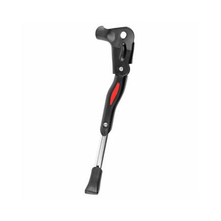 BEQUILLE VELO LATERALE REGLABLE 24 / 28'' FIXATION MOYEU ALU NOIR