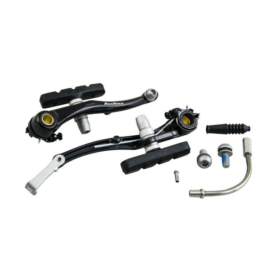 ETRIER FREIN VTT/CITY V-BRAKE ALU SUNRACE NOIR AVANT 110MM COUDE 90°