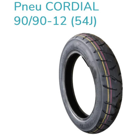 BONSAI AVANT ARRIERE Pneu CORDIAL 90/90-12 (54J)
