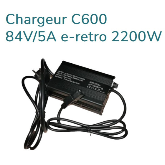 EASY WATTS Chargeur C600 84V/5A e-retro 2200W  E RETRO