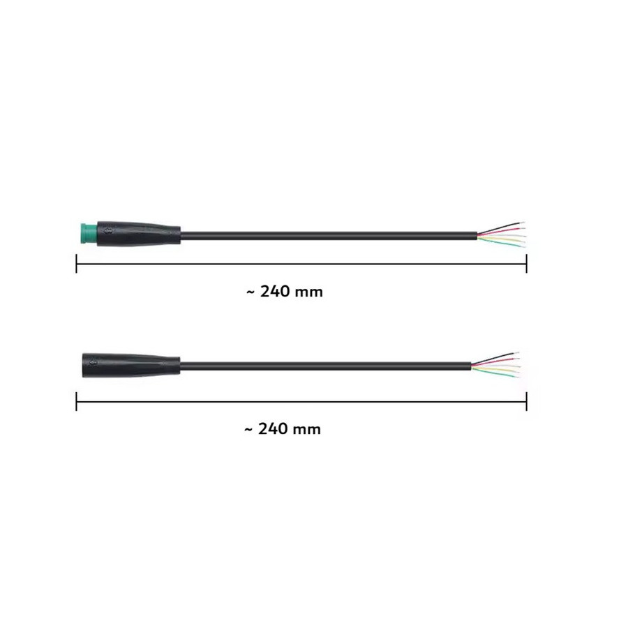 CABLE LONGUEUR 20 CM JULET M8  5 PIN MALE