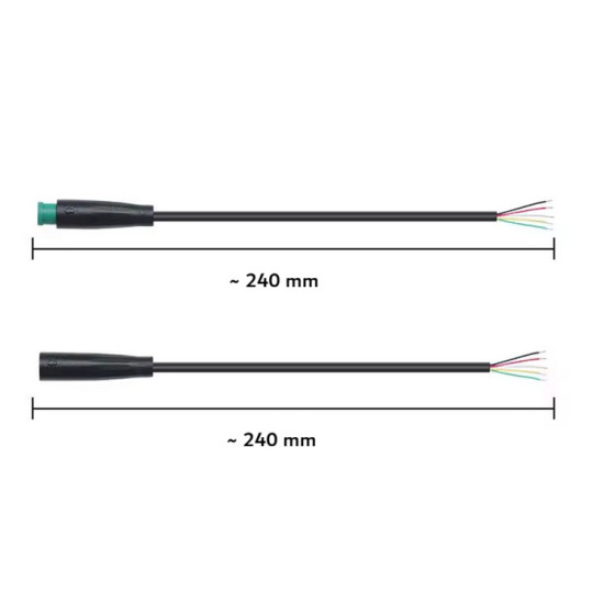 CABLE LONGUEUR 20 CM JULET M8  5 PIN FEMELLE