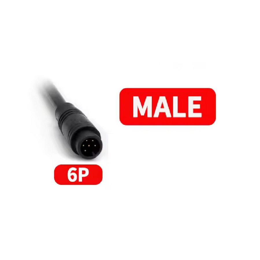 CABLE LONGUEUR 20 CM JULET M8  6 PIN MALE