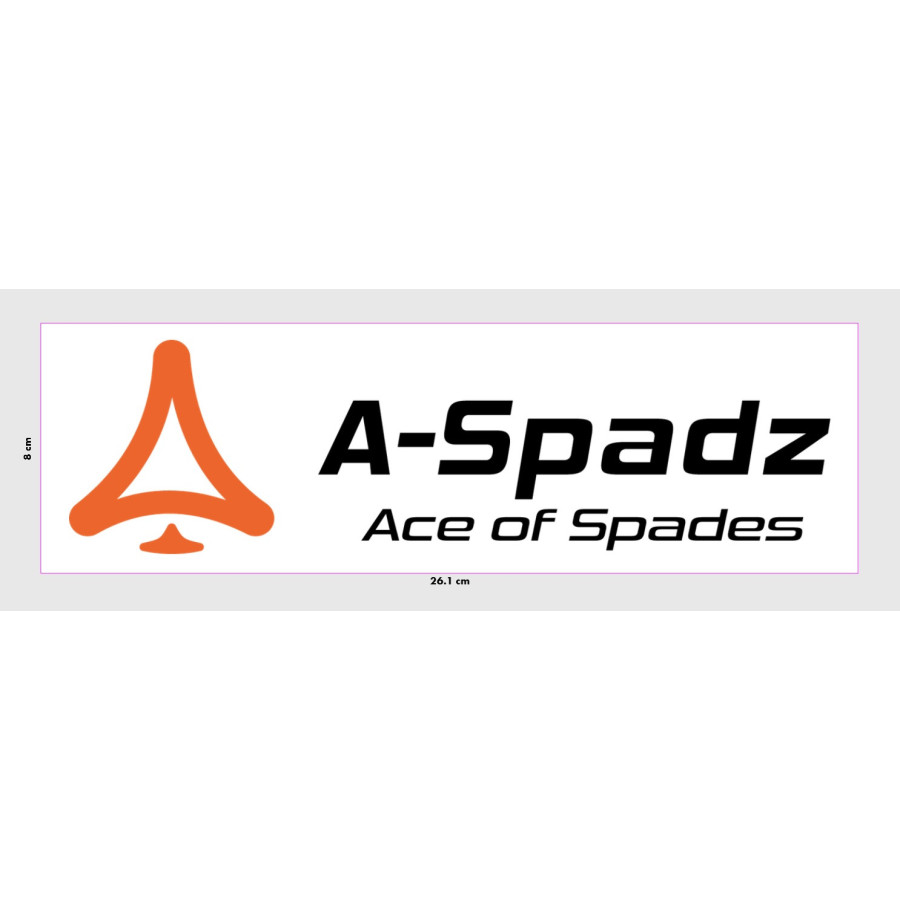 A-SPADZ  STICKER  8 X 21 CM  VINYLE