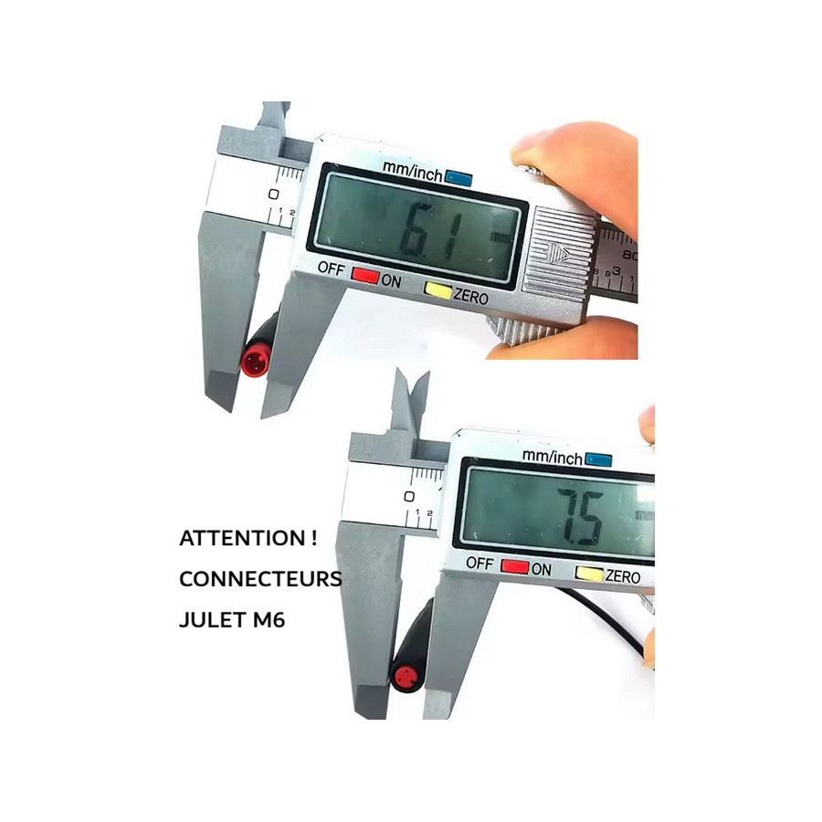 CABLE EXTENSION LONGUEUR 38CM JULET M6  2 PIN