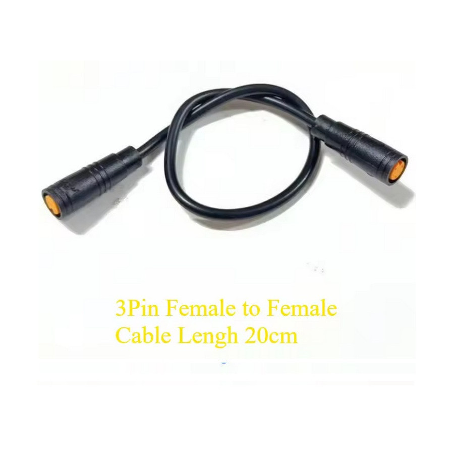 CABLE FEMELLE FEMELLE LONGUEUR 20CM JULET M8  3 PIN