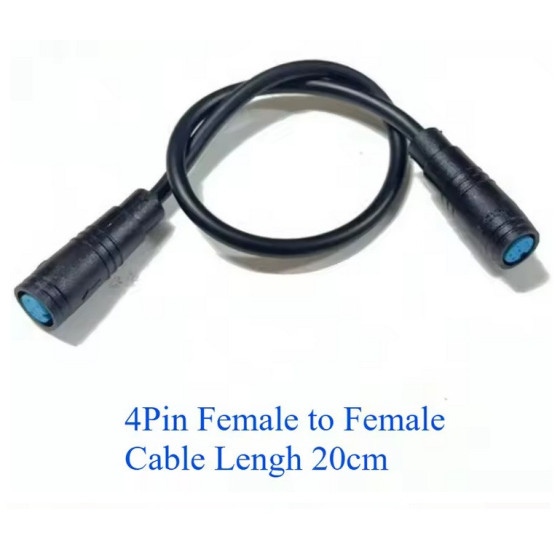 CABLE FEMELLE FEMELLE LONGUEUR 20CM JULET M8  4 PIN