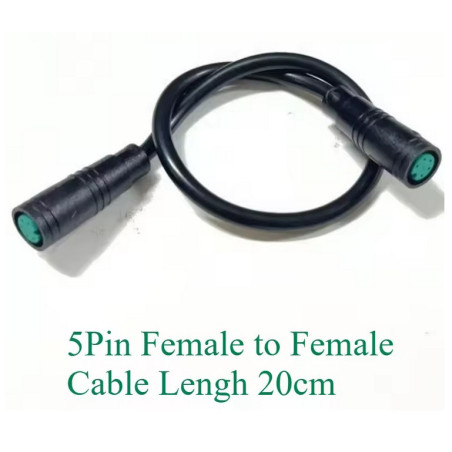 CABLE FEMELLE FEMELLE LONGUEUR 20CM JULET M8  5 PIN