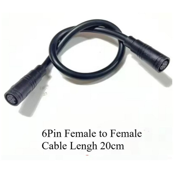 CABLE FEMELLE FEMELLE LONGUEUR 20CM JULET M8  6 PIN