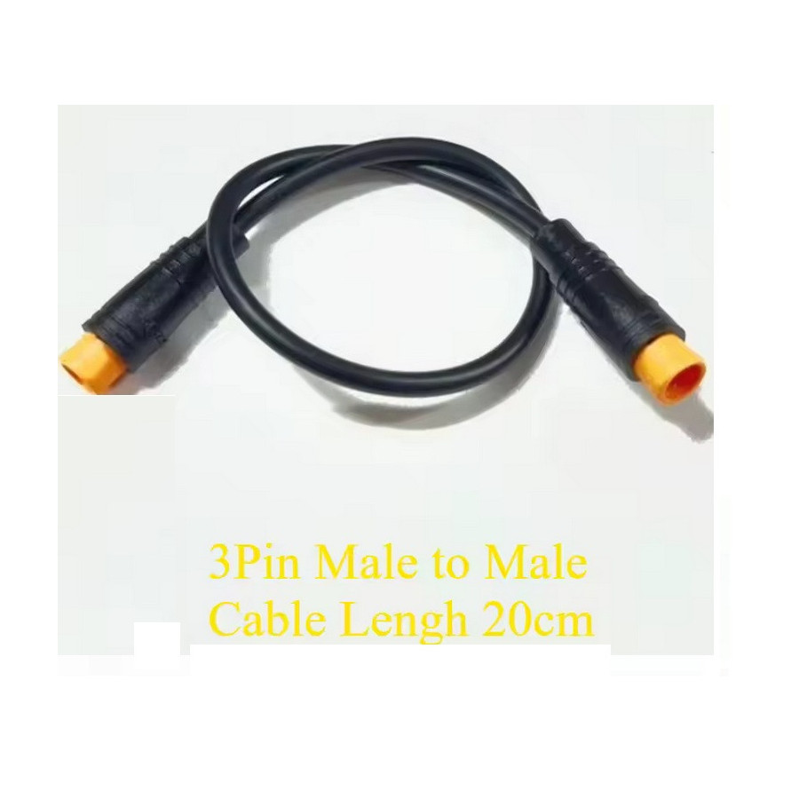 CABLE MALE MALE LONGUEUR 20CM JULET M8  3 PIN