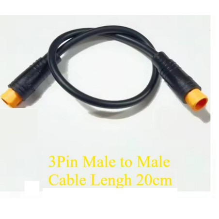 CABLE MALE MALE LONGUEUR 20CM JULET M8  3 PIN