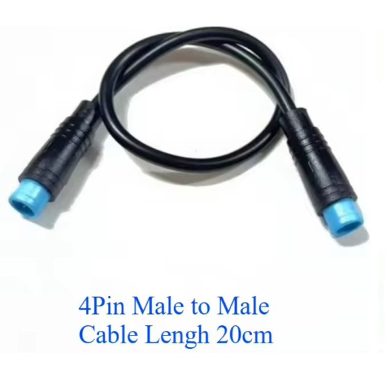 CABLE MALE MALE LONGUEUR 20CM JULET M8  4 PIN
