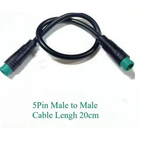 CABLE MALE MALE LONGUEUR 20CM JULET M8  5 PIN