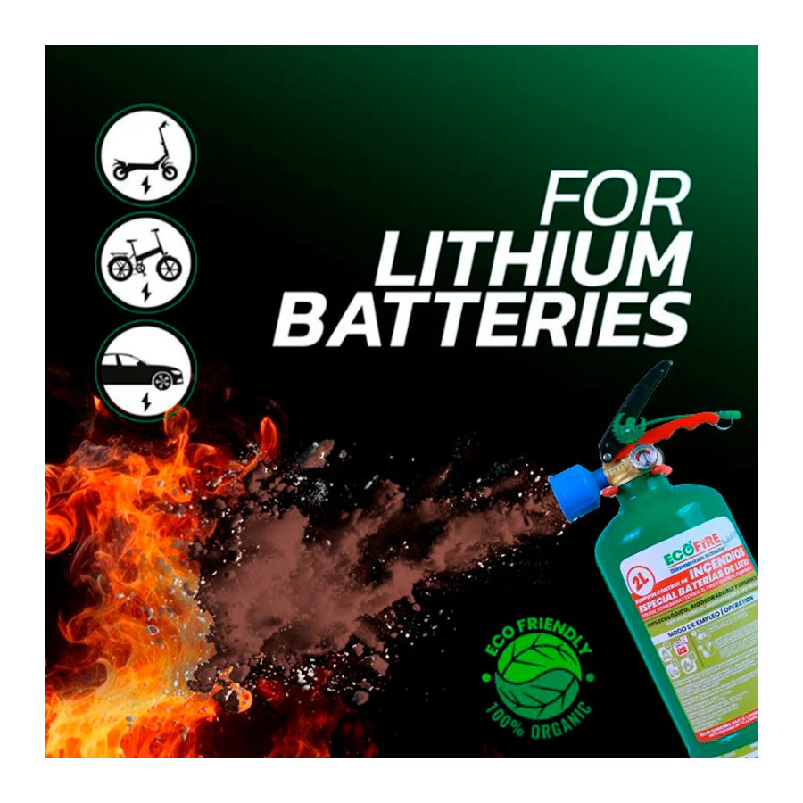 EXTINCTEUR DIELECTRIQUE POUR FEU DE BATTERIE LITHIUM