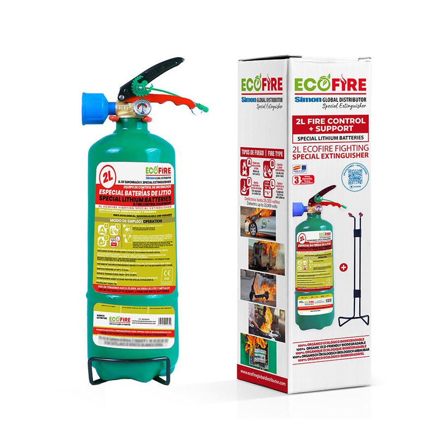 EXTINCTEUR DIELECTRIQUE POUR FEU DE BATTERIE LITHIUM