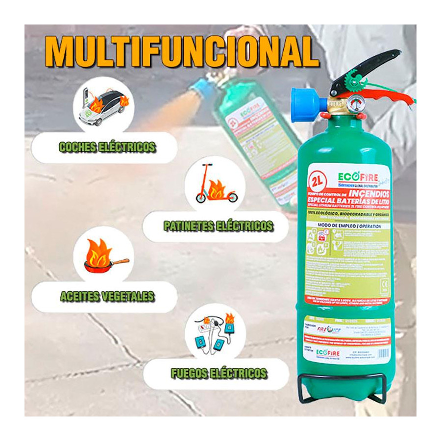 EXTINCTEUR DIELECTRIQUE POUR FEU DE BATTERIE LITHIUM