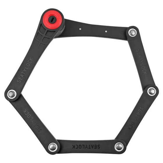 ANTIVOL VELO PLIABLE/PLIANT A CLE SEATYLOCK FOREVER 90 cm NOIR/ROUGE - HOMOLOGUE FUB 2 ETOILES / ART*** et SRA