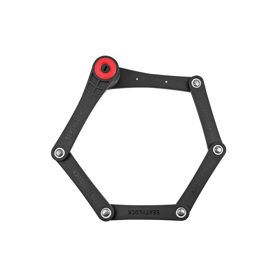 ANTIVOL VELO PLIABLE/PLIANT A CLE SEATYLOCK FOREVER 90 cm NOIR/ROUGE - HOMOLOGUE FUB 2 ETOILES / ART*** et SRA