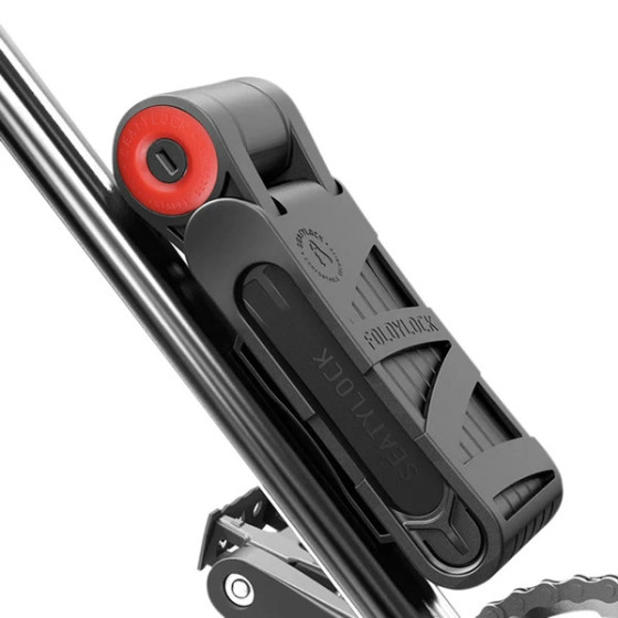 ANTIVOL VELO PLIABLE/PLIANT A CLE SEATYLOCK FOREVER 90 cm NOIR/ROUGE - HOMOLOGUE FUB 2 ETOILES / ART*** et SRA