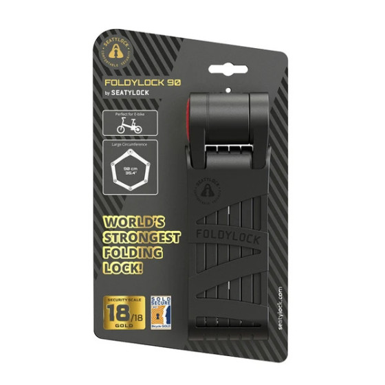 ANTIVOL VELO PLIABLE/PLIANT A CLE SEATYLOCK FOREVER 90 cm NOIR/ROUGE - HOMOLOGUE FUB 2 ETOILES / ART*** et SRA