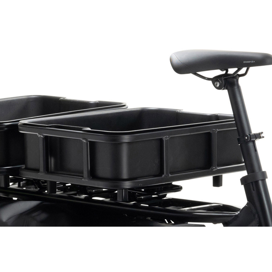 PANIER NOIR CARGO STRUCTURE ALUMINIUM ET BAC PLASTIQUE