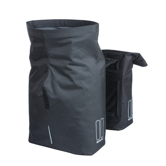 BASIL CITY DOUBLE BAG FIXATION MIK 28 32L NOIR