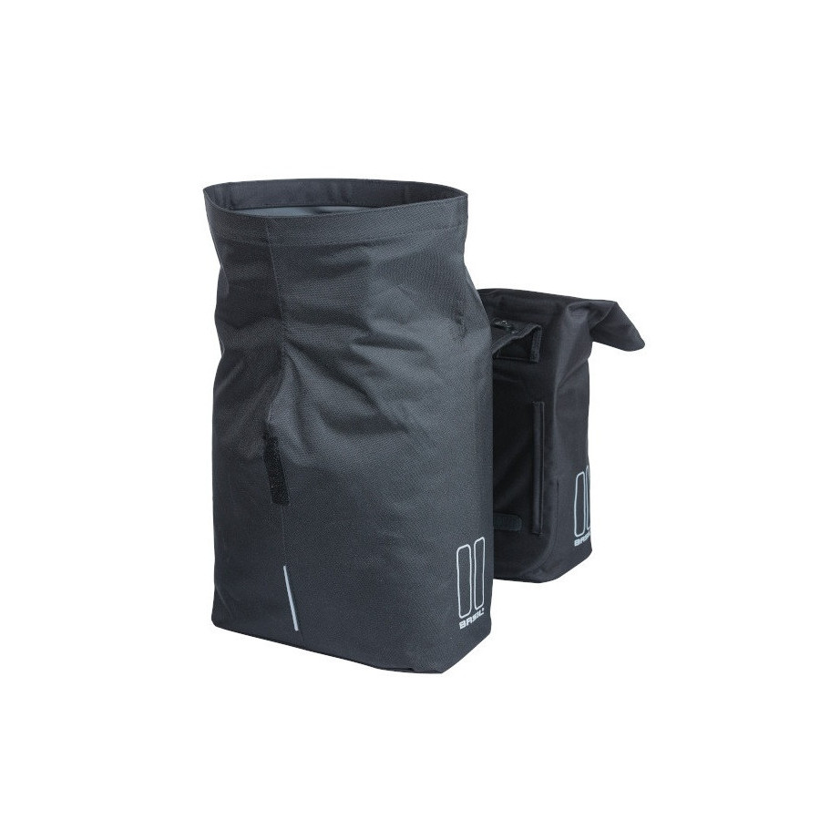 BASIL CITY DOUBLE BAG FIXATION MIK 28 32L NOIR