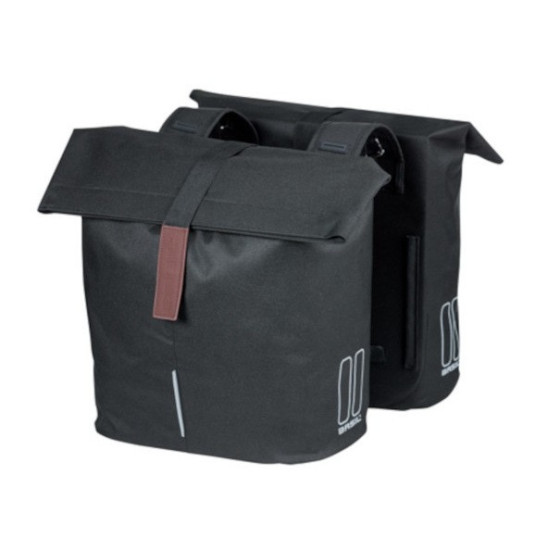 BASIL CITY DOUBLE BAG FIXATION MIK 28 32L NOIR