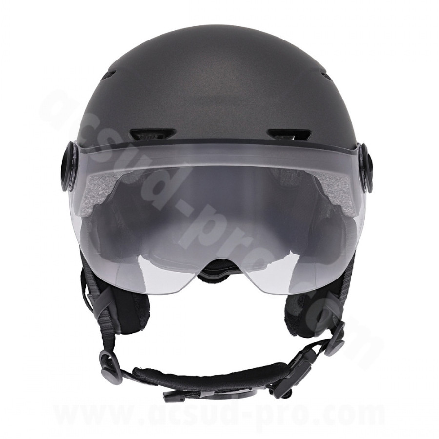 T'NB- CASQUE VELO TNB VIZION LED AVEC FEU STOP ET CLIGNOTANTS - GRIS ANTHRACITE - TAILLE M (55-58CM)