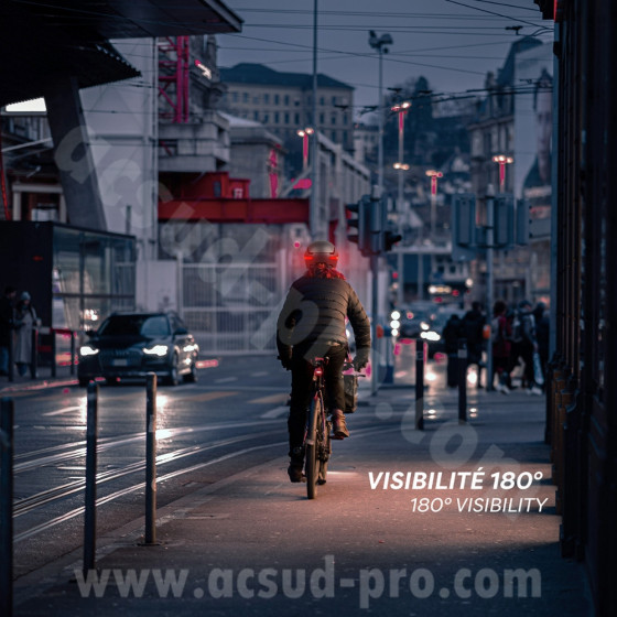 T'NB- CASQUE VELO TNB VIZION LED AVEC FEU STOP ET CLIGNOTANTS - GRIS ANTHRACITE - TAILLE L (59-61CM)