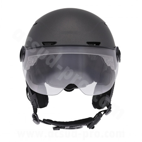 T'NB- CASQUE VELO TNB VIZION LED AVEC FEU STOP ET CLIGNOTANTS - GRIS ANTHRACITE - TAILLE L (59-61CM)