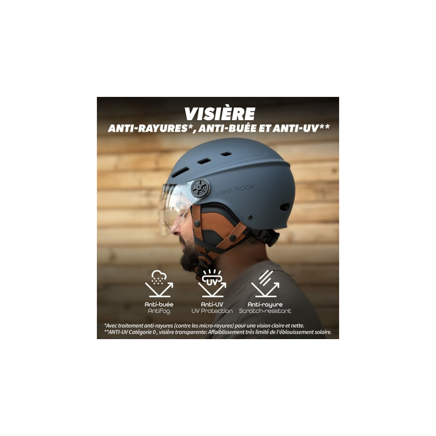 T'NB- CASQUE VELO TNB VISOR  - GRIS BLEU - TAILLE M (54-58CM)
