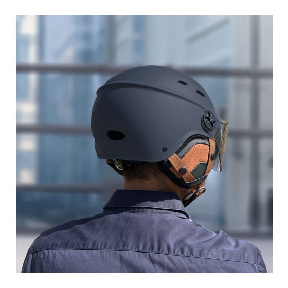 T'NB- CASQUE VELO TNB VISOR  - GRIS BLEU - TAILLE M (54-58CM)
