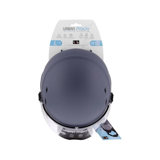 T'NB- CASQUE VELO TNB VISOR  - GRIS BLEU - TAILLE M (54-58CM)