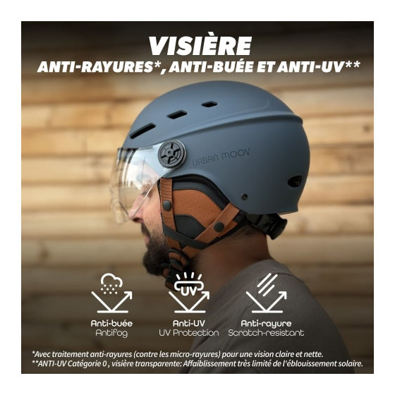 T'NB- CASQUE VELO TNB VISOR  - GRIS BLEU - TAILLE L (58-62CM)