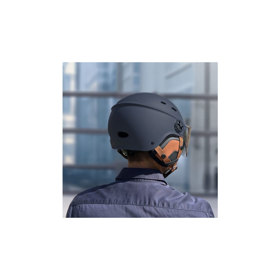 T'NB- CASQUE VELO TNB VISOR  - GRIS BLEU - TAILLE L (58-62CM)