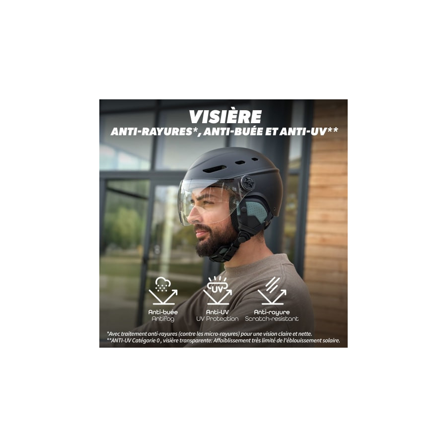 T'NB- CASQUE VELO TNB VISOR  - NOIR - TAILLE L (58-62CM)