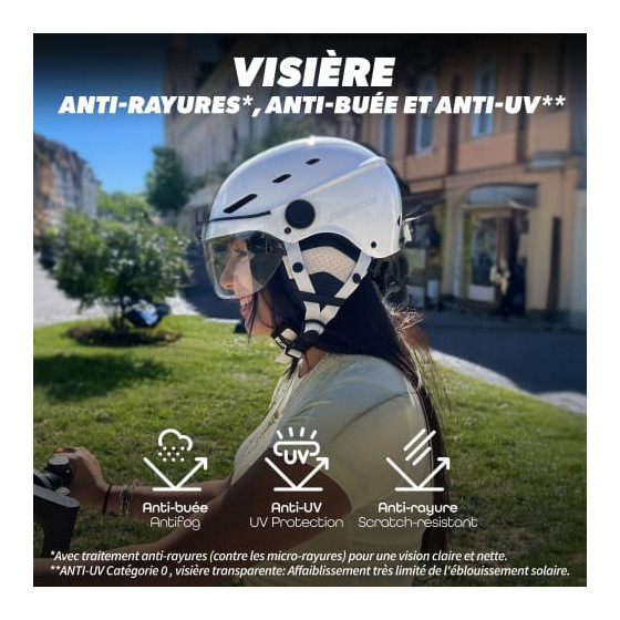 T'NB- CASQUE VELO TNB VISOR  - BLANC - TAILLE M (54-58CM)