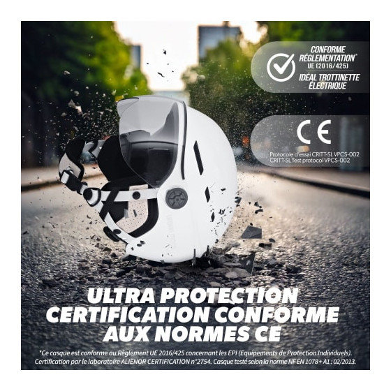 T'NB- CASQUE VELO TNB VISOR  - BLANC - TAILLE M (54-58CM)
