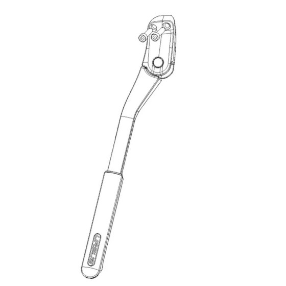 BEQUILLE VELO LATERALE ARRIERE URSUS R90 MOOI+ REAR 24-28'' NOIR REGLABLE FIXATION 2 VIS ENTRAXE 18 MM SUR BASE SUPPORTE 40Kgs