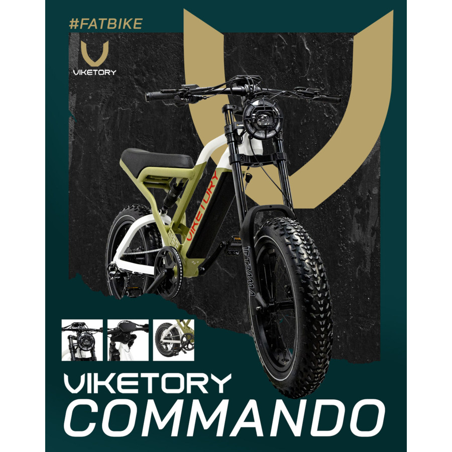 VIKETORY FAT BIKE COMMANDO JAUNE DESERT GRIS